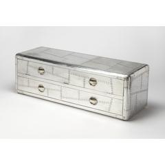 Midway 4- Drawer Aviator 59" TV Stand, Silver