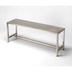 Tribeca Iron 43.5"W Bench, Silver