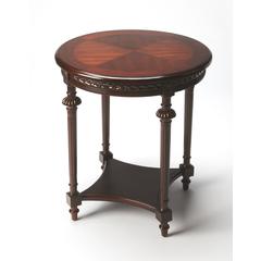 Hellinger Round End Table, Dark Brown