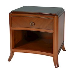 Granby 25 in. W 1 Drawer Nightstand with Lower Shelf, Brown