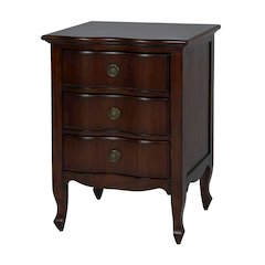 Nigel 21.5 in. W Rectangular Wood 3 Drawer Accent Chest, Brown