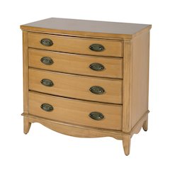 Agatha 32 in. W Rectangular Wood 4 Drawer Accent Chest, Medium Brown