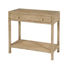 Como 31.5 in. W Banana Leaf 1 Drawer Console Table, Natural