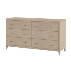 Dana 60 in. W Rectangular Wood 6 Drawer Dresser, Taupe