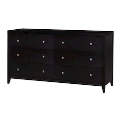 Dana 60 in. W Rectangular Wood 6 Drawer Dresser, Coffee