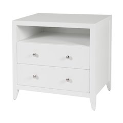 Dana 28 in. W Rectangular Wood 2 Drawer Nightstand, White