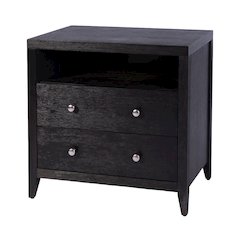 Dana 28 in. W Rectangular Wood 2 Drawer Nightstand, Coffee