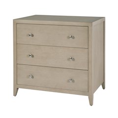 Dana 34 in. W Rectangular Wood 3 Drawer Chest, Taupe