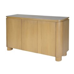 Genoa 60 in. W Rectangular Wood Sideboard with Storage, Light Brown