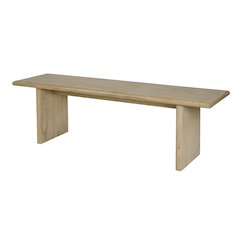 Halmstad 64 in. W Wood Dining Bench, Light Brown