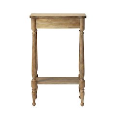 Distressed Console Table with 4 Legs, Transitional Entryway Sofa Table, Brown