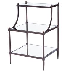 Peninsula Mirrored & Side Table, Bronze