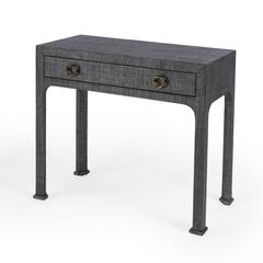 Chatham Raffia Console Table, Charcoal