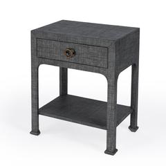 Chatham Raffia Nightstand, Charcoal