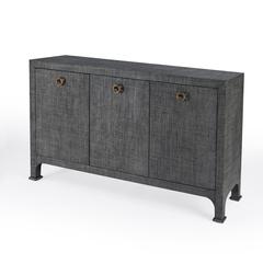 Chatham 3-Drawer Raffia 60" Sideboard, Charcoal