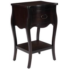 Rochelle 1 Drawer Nightstand, Dark Brown