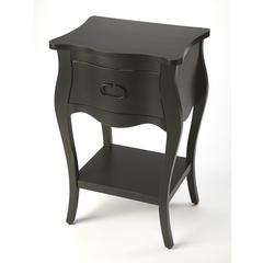 Rochelle 1 Drawer Nightstand, Black