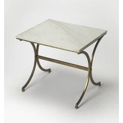 Pamina Marble Side Table, Gold