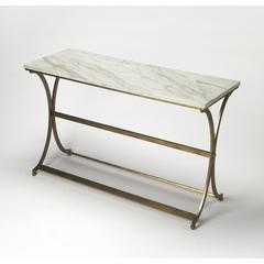 Pamina Marble Console Table, Gold