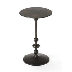 Zora Pedestal Side Table, Black