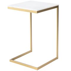 Lawler Marble C- Side Table, Gold