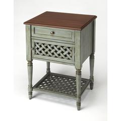 Chadway Rustic End Table, Green