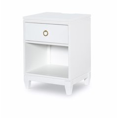Summerland Open Nightstand with Drawer, Outlets, and USB Ports