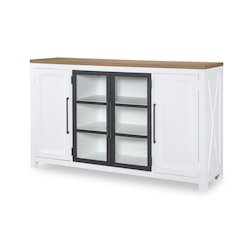 Franklin Credenza (4 Doors, 4 Adj/Rev/Rem Wine Bottle Shelves, 2 Adj Shelves)