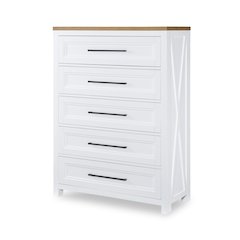 Franklin Drawer Chest - 5 Drawers with Felt-Lined Top Drawers
