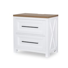 Franklin Nightstand - 2 Drawer with Outlets & USB Ports