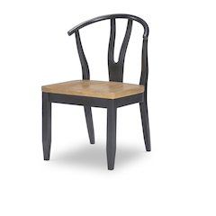 Franklin Wishbone Back Side Chair (Black) (Kd, Wood Seat, Seat Height: 18")