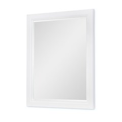 Dutton Mirror, Natural White with Toasted Coconut Top and Aged Black Base