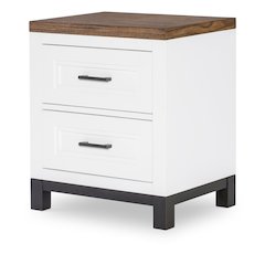 Dutton Nightstand with Power - 2 Drawers, Outlets, and USB Ports