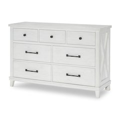 Flatiron Dresser (7 Drawers), Aged White