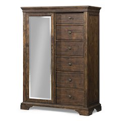 Trisha Yearwood Home Tulsa Door Chest (sliding mirror, 6 drawers, 3 shelves)