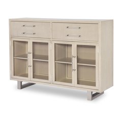 Bliss Credenza (2 Felt Lined Drawers, 4 Glass Doors W/ 1 Adj. Shelf Each)