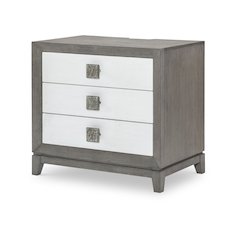 Terra Luna Nightstand, 3 Drawers, 2 USB Ports, 2 Electrical Outlets