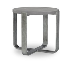 Terra Luna Round Side Table W. Metal Base