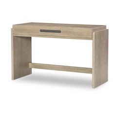 District Desk (1 Drawer), Weathered Oak