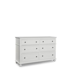 Madison Dresser (6 Drawers), Natural White Painted Finish