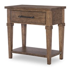Artisan's Place Night Stand (1 Drawer, 1 Shelf, Power, 2 Outlets)