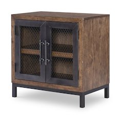 Artisan's Place Metal Door Night Stand (2 Doors W/ 2 Shelves)