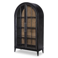 Artisan's Place Display Cabinet (2 Seeded Glass Doors, 3 Glass Shelves)