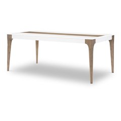 Melrose Rectangular Dining Table (Top Inlay With Desert Oak Panel)