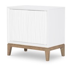 Melrose Door Nightstand (2 Fluted Doors, 1 Adj Shelf, Power)