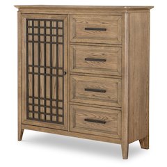Beacon Hill Door Chest/Bureau (1 Door, 3 Shelves, 4 Drawers)