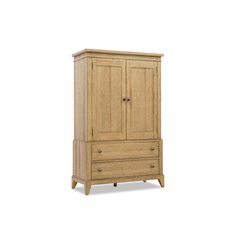 Armoire (2 doors, 2 adj shelves, 1 clothing rod, cedar lined bottom drawer)