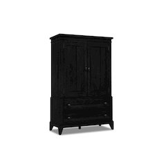 Armoire (2 doors, 2 adj shelves, 1 clothing rod, cedar lined bottom drawer)