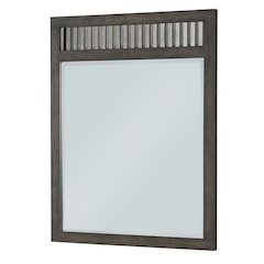 Vertical Mirror (Beveled, Can Be Hung On A Wall, Corrugated Metal Accent)