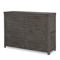 Bunkhouse Bureau (9 Drawers), Aged Barnwood
